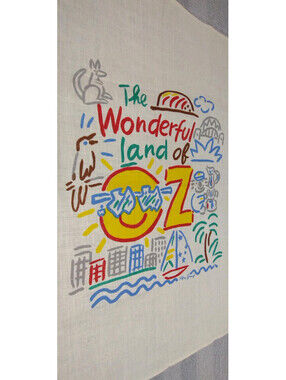 RARE KEN DONE Silkscreen Linen The Wonderful LAND OF OZ 80s EXCELLENT FRAMEABLE